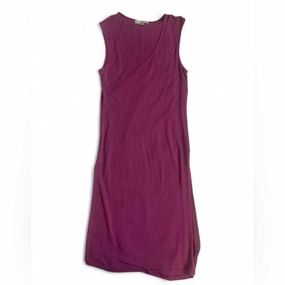 💜 Vintage 90s Casual Corner V-Neck Midi Dress 💜 size large